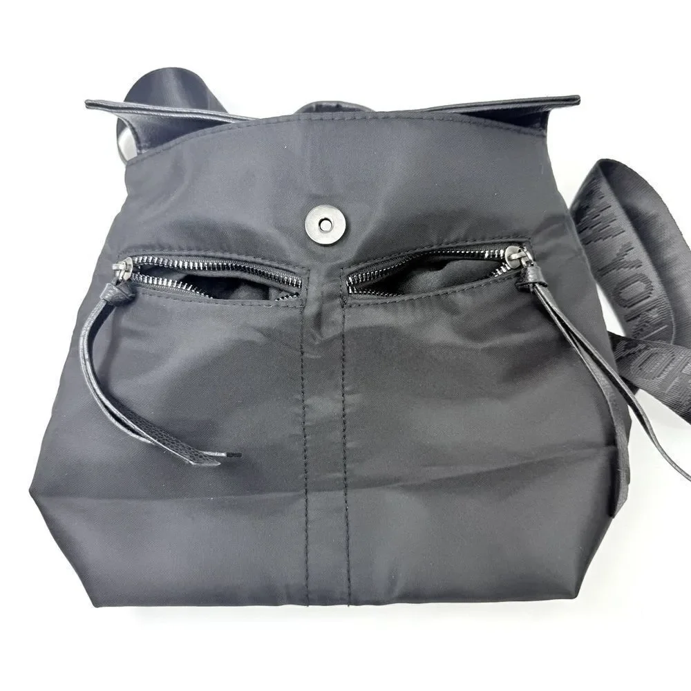 Botkier New York Black Trigger Logo Double Strap Mini Backpack